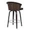 Armen Living Ashley Wood Back 30" Swivel Brown Faux Leather Bar Stool LCASBAWABR30 - alternate 3